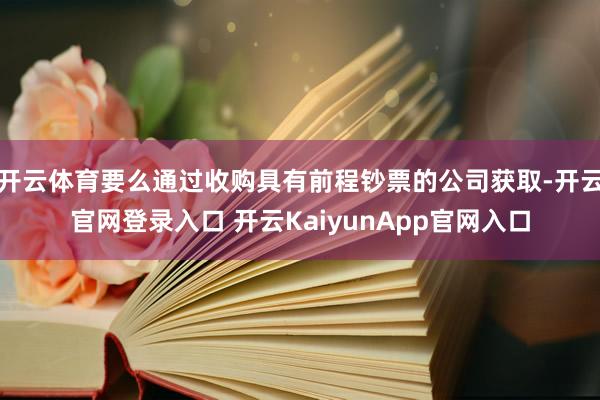 開云體育要么通過收購具有前程鈔票的公司獲取-開云官網(wǎng)登錄入口 開云KaiyunApp官網(wǎng)入口